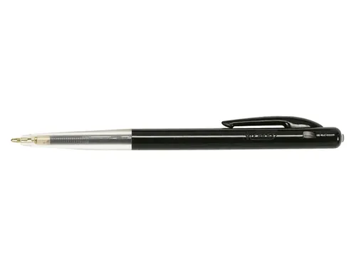 Balpen Bic M10 medium zwart blister à 2 stuks