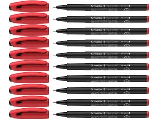 Fineliner Schneider Topliner 967 Rood 0.4mm - 6