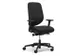 Siège de bureau avec accoudoirs dossier rembourré noir