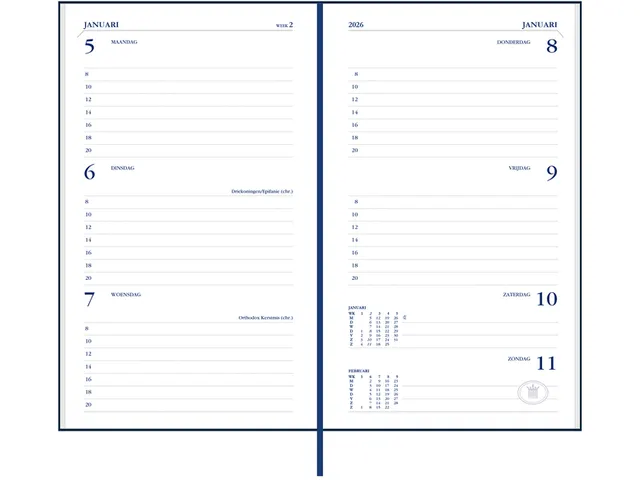 Agenda 2027 Ryam Memoplan 7 Suprema 7dagen/2pagina's bordeaux