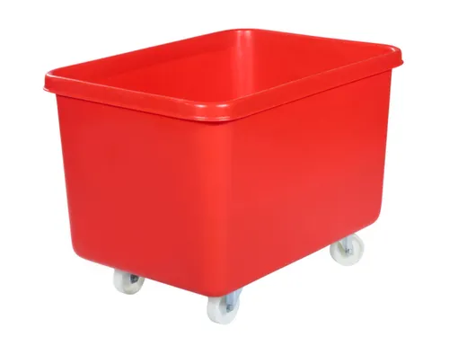 Verrijdbare Rechthoekige Bak 340 Liter Hxbxd 711x991x686mm Pe Rood