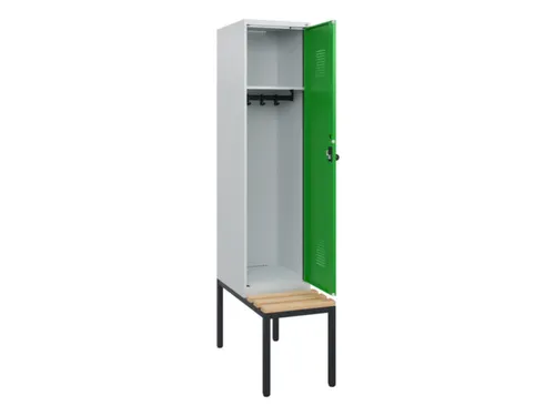 locker met bank,HxBxD 1950x400x815mm,1vak,vak B 400mm,draaigrendel