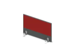 opzetpaneel bureau aanbouw zijkant MS-donkergrijs BN4011-rood 800mm