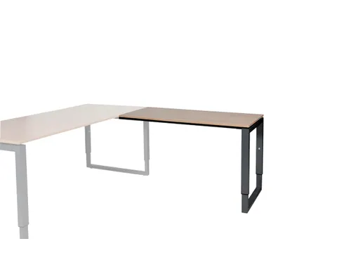 Domino Plus Aanbouw Hoogte Verstelbaar 1200x600mm Hav/Kers 25mm Zwart