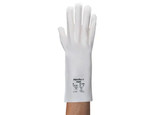Ansell AlphaTec 02-100 chemische handschoenen, wit, maat 9, 12 paar