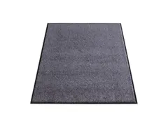 Schoonloopmat Binnen 90x150 Wasbaar Grijs