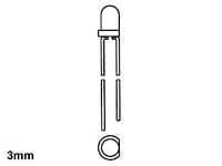 Led 3mm Groen Diffuus - 20mcd