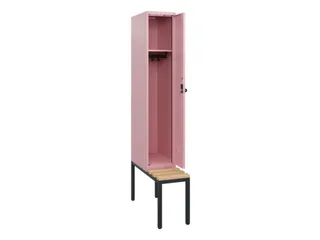 locker met bank,HxBxD 1950x300x815mm,1vak,vak B 300mm,draaigrendel - 1