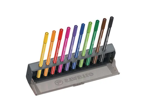 Viltstift STABILO Pen 68 Medium 1.0mm clickset à 10 kleuren