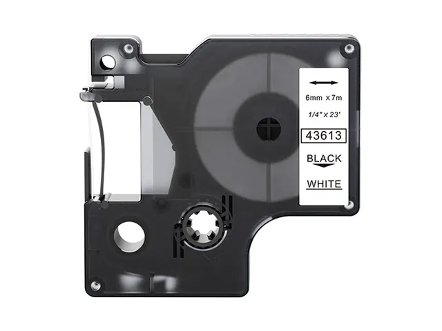 Labeltape Dymo 43613 D1 Compatible 6mm Zwart Op Wit