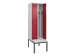 locker met bank,voor scheiding van kleding,HxBxD 2120x600x815mm,2vak