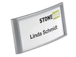 Badge Durable 8542 classic met magneet 34x74mm zilvergrijs