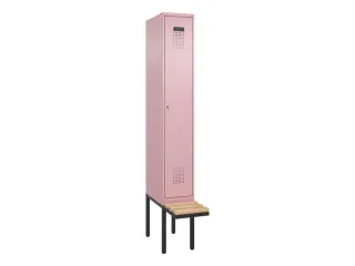 locker met bank,HxBxD 2120x300x815mm,1vak,vak B 300mm,cilinderslot - 2
