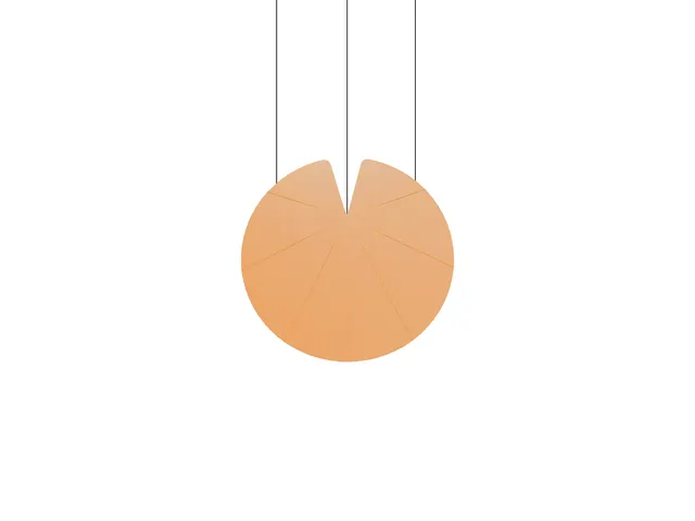 Plafondpaneel Rocada Forest 109x109 cm verticaal oranje