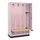 locker met bank,HxBxD 1950x1200x815mm,4vak,vak B 300mm,cilinderslot
