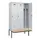 locker met bank,voor scheiding van kleding,HxBxD 2120x1200x815mm,3vak