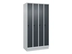 locker,HxBxD 1950x1000x500mm,4vak,vak B 250mm,draaigrendel,sokkel