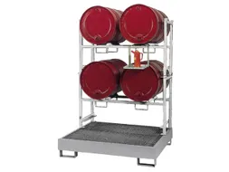 Complete Aanbieding Stapelframes 2X 2X200L Vaste Opvangbak Verzinkt