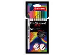 Brushstift STABILO Pen 568/10 Arty assorti set à 10 stuks