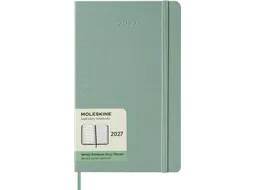 Agenda 2027 Moleskine 12M Weekly 7dag/1pagina large hc sage green