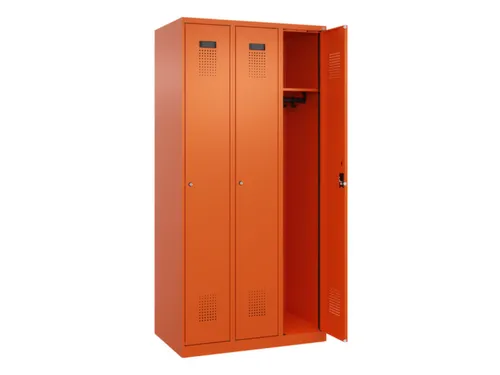 locker,HxBxD 1850x900x500mm,3vak,vak B 300mm,cil.-slot,staand op vloer