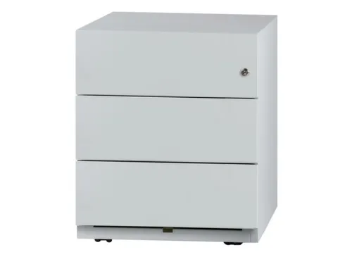 Ladenblok Staalplaat 495x420x565mm 3laden Cilinderslot Lichtgrijs