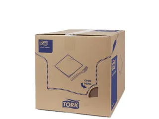 Tork 477872 Soft Lunchservet Advanced Bruin 33x33cm - 4
