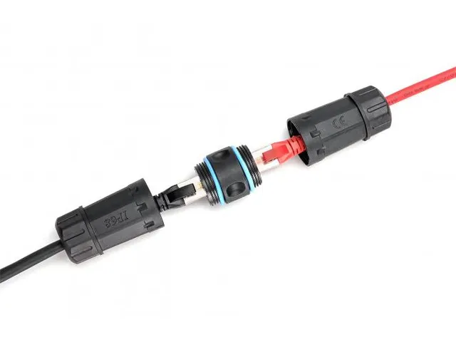 CAT 6A buitenaansluiting IP68 RJ45 naar RJ45 connector