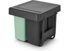 Inbouwafvalemmer Sort & Go 10+10+20 Liter Groen Grijs