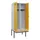 locker met bank,voor scheiding van kleding,HxBxD 2120x800x815mm,2vak