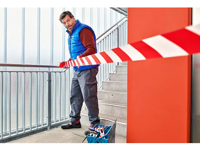 Waarschuwings- en markeerlint tesa Signal 100mx80mm rood-wit