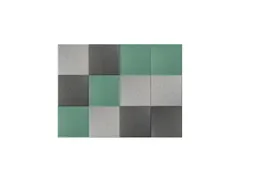 Akoestische PET-vilt wandtegels 30x30cm Combi Petrol Groen 12 Stuks