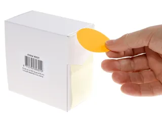 Etiketten Op Rol 50mm Fluor Oranje Met Dispenser 500 Stuks - 2