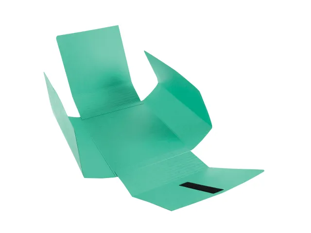 Map met uitrekbare rug in glanskarton 3 kleppen Klittenband sluiting