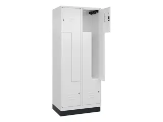 Z-garderobekast,HxBxD 1950x800x500mm,vak B 200/400mm,cil.-slot,sokkel - 2
