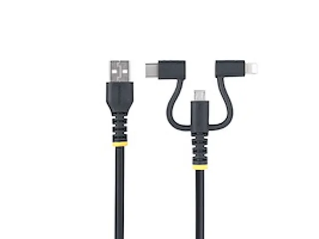 1m Robuuste USB Multi Oplaadkabel zwart