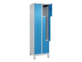 Z-garderobekast,HxBxD 1950x600x500mm,vak B 150/300mm,cil.-slot,voeten - 2