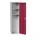 Lockerkast 2000x525x550mm 2 vakken, vleugeldeur, RAL7035 + RAL3004