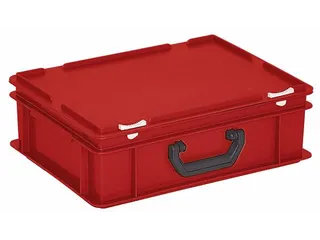 Euronorm Koffer Hxlxb 130x400x300mm 11l 1 Handgreep Rood - 1