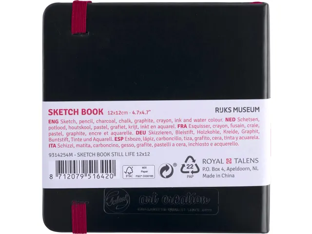 TAC schetsboek Stilleven 12x12cm