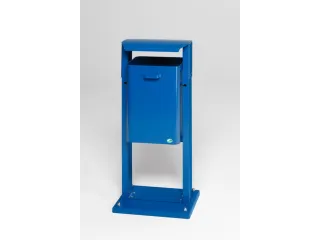Afvalbak 40 Liter Met Bodemplaat Dak Blauw - 1