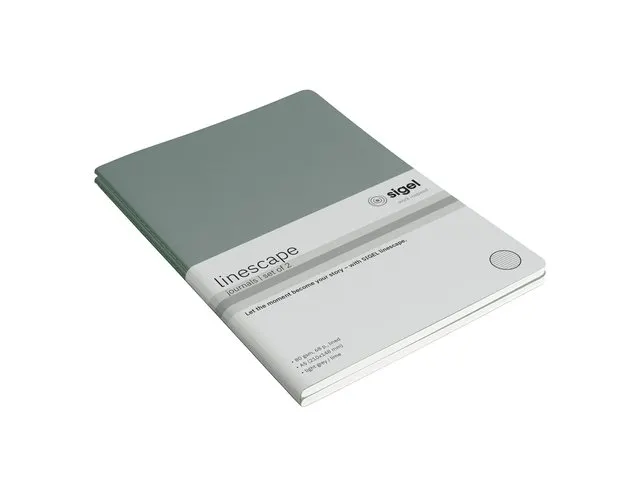 Carnet Sigel Linescape, 68 pages, 80 g ligné, env. A5, 2 pces à couv