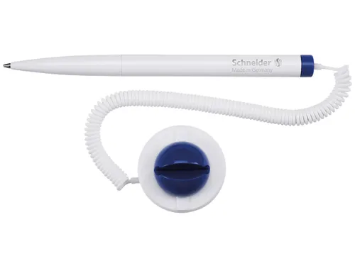 Balpen Schneider Klick-Fix Wit met koord Medium