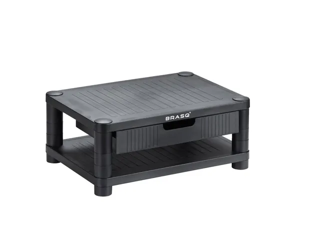 Verstelbare Monitorstandaard Zwart Met Lade