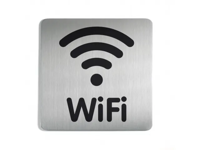 Pictogram Metaal Zilver Wifi 150x150mm