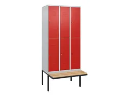 Dubbeldekse dekenkist,HxBxD 2120x900x815mm,3x2vak.,vak B 300mm