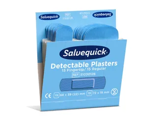 Salvequick Blauw Detectable Pleisters Vingertop/Normaal - 8