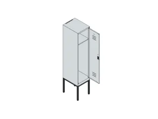 locker,HxBxD 1950x400x500mm,1vak,vak B 400mm,draaigrendel - 3