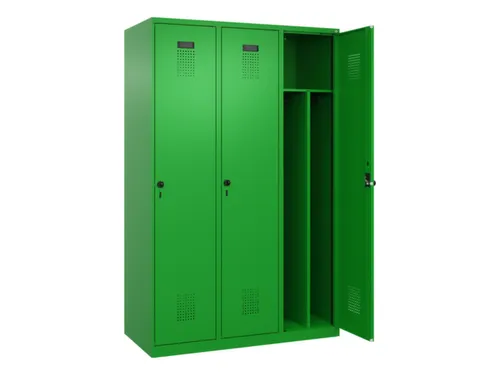 locker voor scheiding van kleding,HxBxD 1850x1200x500mm,3vak