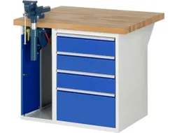 werkbank,HxBxD 890x1000x900mm,beukblad,draagverm. 750kg,2containers